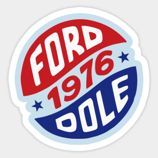 Gerald Ford and Bob Dole 1976 Presidential Campaign Button Sticker